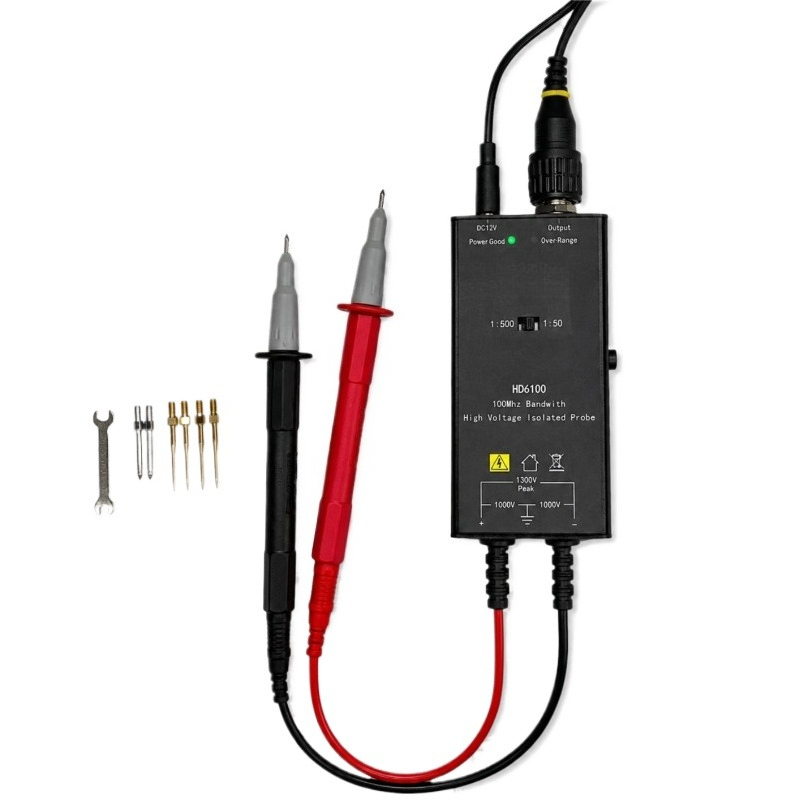 High Voltage Differential Probe 100Mhz 1300V - Sonda aktywna, wysokonapięciowa, izolowana, różnicowa, pasmo