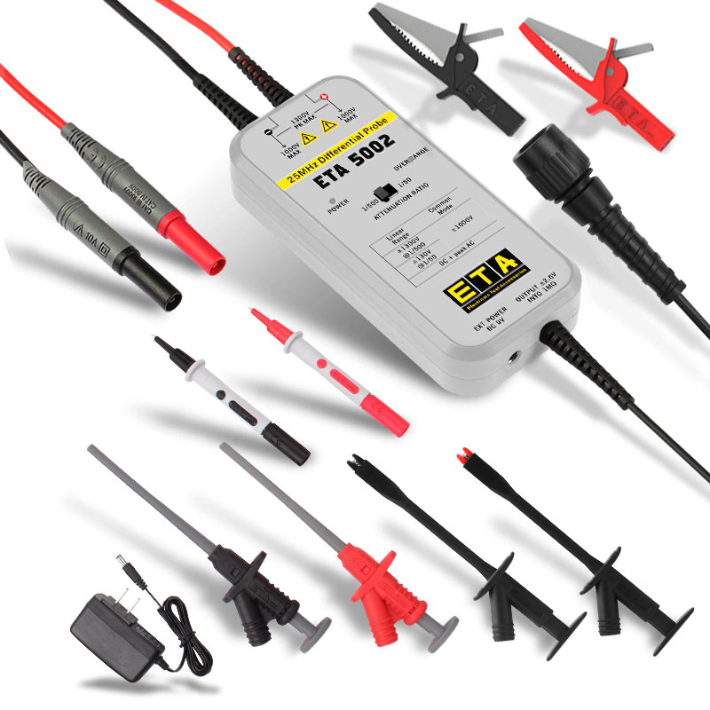 High Voltage Differential Probe 100Mhz 1300V - Sonda różnicowa wysokiego napięcia Miyee ETA5002/ETA5010/ETA5026