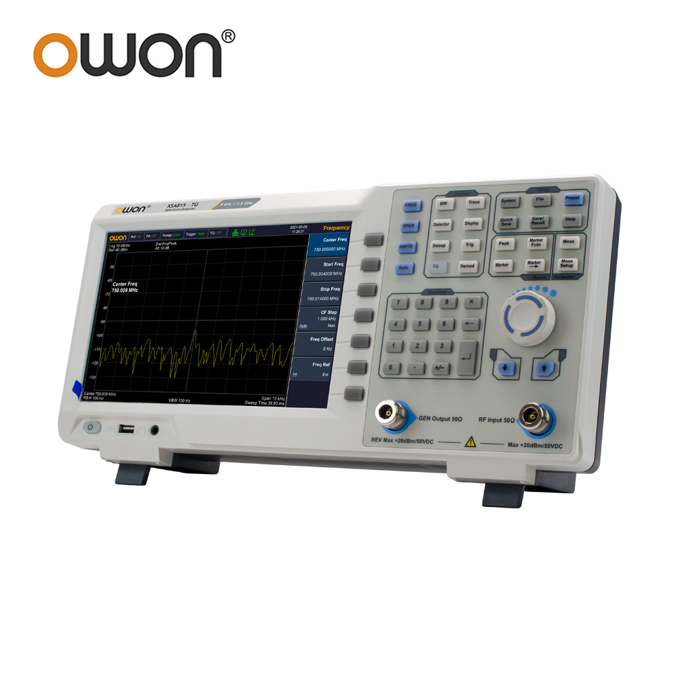Spectrum Analyzer Tracking Generator 1.5Ghz - Analizator Widma Cyfrowego OWON XSA815TG, 9-calowy