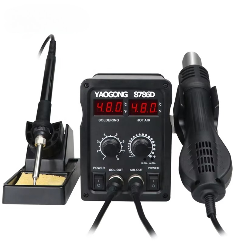 YAOGONG 8786D 2 w 1 Cyfrowa St – Smd Rework Station Hot Air Soldering 2 In 1 recenzja i cena