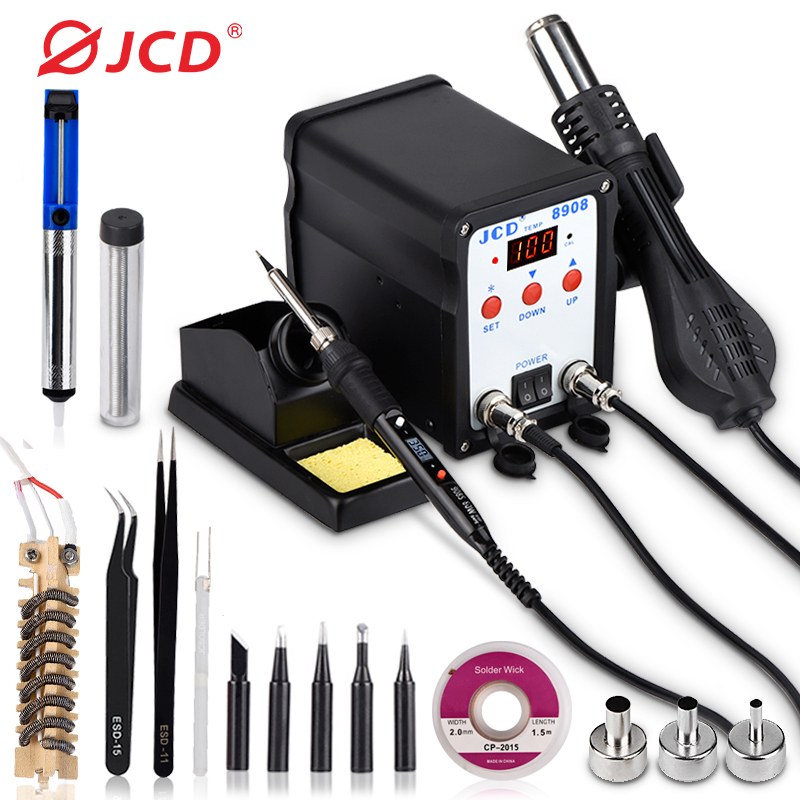 Stacja lutownicza JCD 2 W 1 ma – Smd Rework Station Hot Air Soldering 2 In 1 recenzja i cena