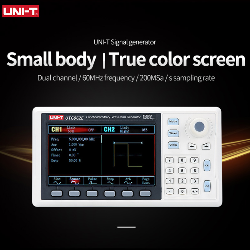 UNI-T UTG932E UTG962E funkcja  – Dual Channel Arbitrary Waveform Function Generator 60Mhz recenzja i cena