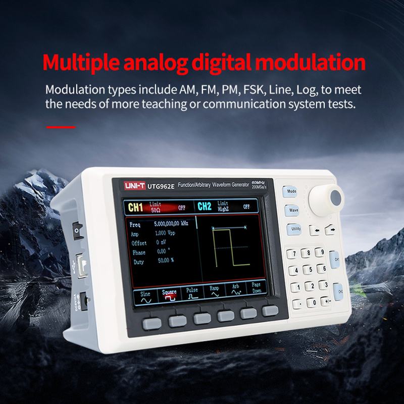 UNI-T UTG932E UTG962E funkcja  – Dual Channel Arbitrary Waveform Function Generator 60Mhz recenzja i cena