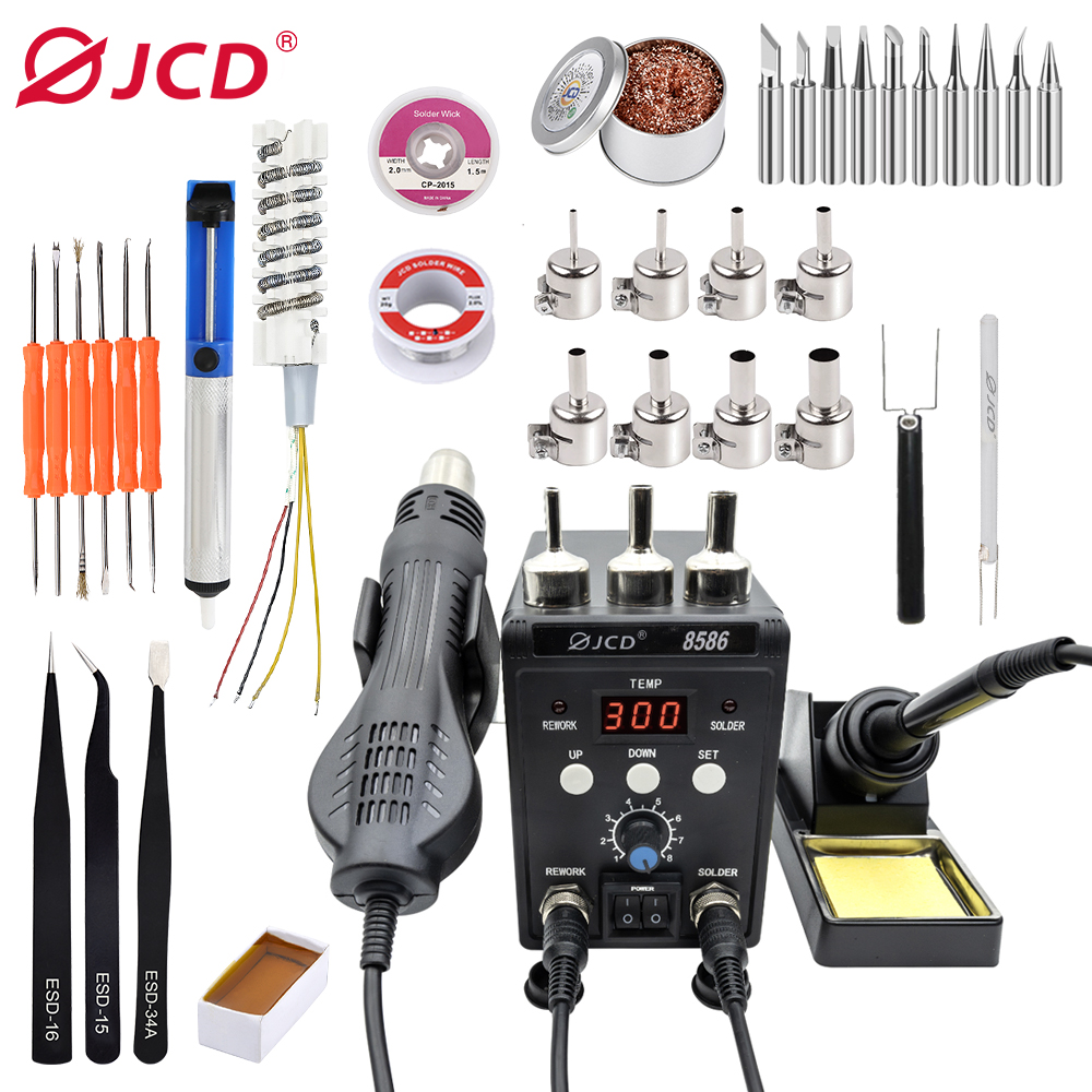 Stacja lutownicza JCD 2 w 1 85 – Smd Rework Station Hot Air Soldering 2 In 1 recenzja i cena