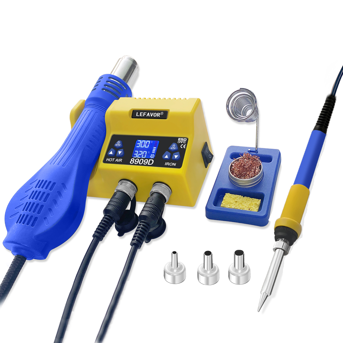 Cyfrowa stacja lutownicza 2 w  – Smd Rework Station Hot Air Soldering 2 In 1 recenzja i cena